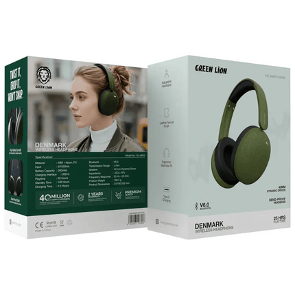 Green Lion Denmark Wireless HeadphoneHeadphones
