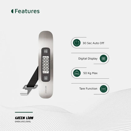 Green Lion Digital Luggage Scale - SilverLuggage Scale