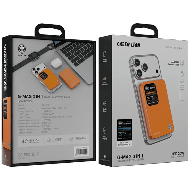 Green Lion G-Mag 3-in-1 Power Bank