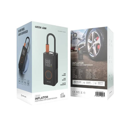Green Lion GTI-01 Inflator Portable Air Compressor - BlackCar Accessories