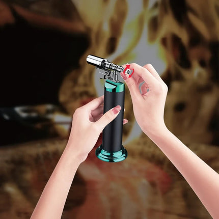 Green Lion Jet Flame Pro Windproof Lighter - BlackGas Lighter