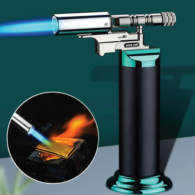 Green Lion Jet Flame Pro Windproof Lighter - BlackGas Lighter