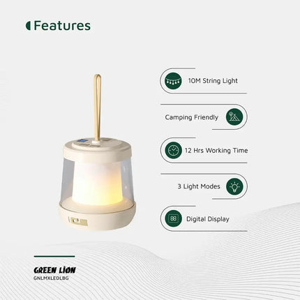 Green Lion Lumex LED Light with Inbuilt String LightLED Light