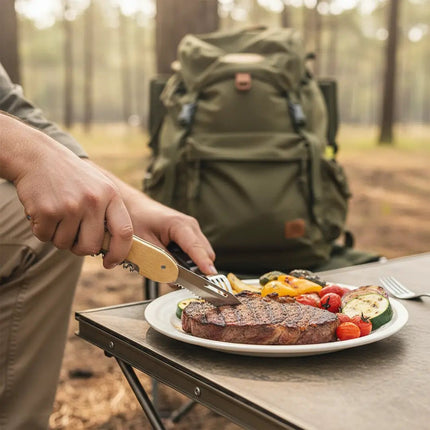 Green Lion Multifunction BBQ Tool Set - WoodCamping &amp; Hiking