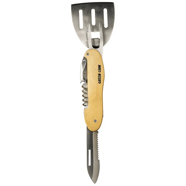 Green Lion Multifunction BBQ Tool Set - WoodCamping &amp; Hiking
