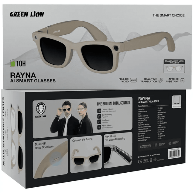 Green Lion Rayna AI Smart GlassesSmart Glasses