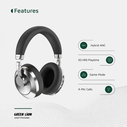 Green Lion Rhythm X50 ANC Wireless HeadphonesHeadphones