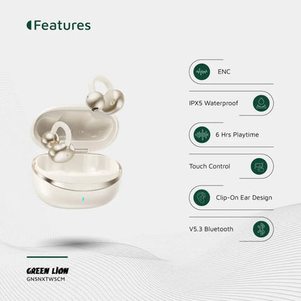 Green Lion Sonix Clip On Earbuds - SmartSouks