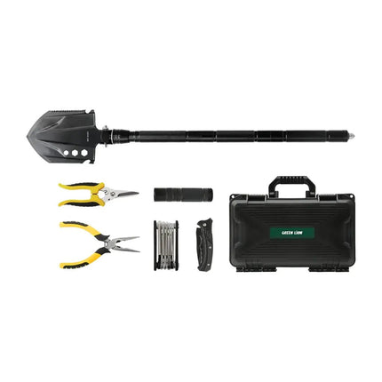 Green Lion Survival X9 Outdoor Tool Kit - BlackShovel