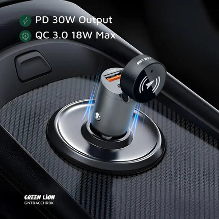 Green Lion Tracker Dual Port Car Charger