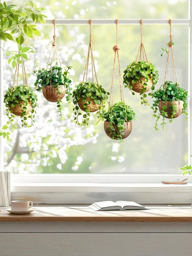 Hanging Green Potted Plant Window Sticker 33*67cm - SmartSouks