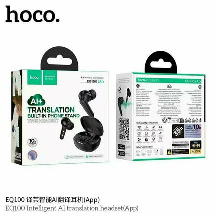 HOCO EQ100 AI Translation Earbuds with Built-in Phone Stand