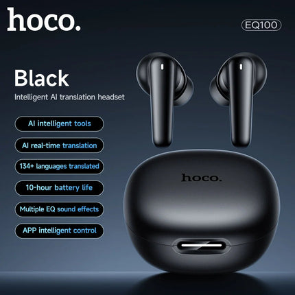 HOCO EQ100 AI Translation Earbuds with Built-in Phone Stand