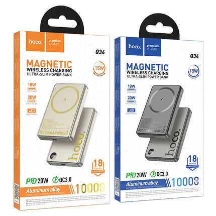 Magnetic Wireless Power Bank Fast Charge PD20W 10000mAh -Orange
