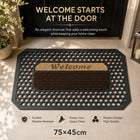 Honeycomb Geometric Welcome Door Mat 75x45cm