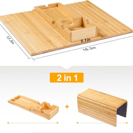 Bamboo Sofa Armrest Slide Tray