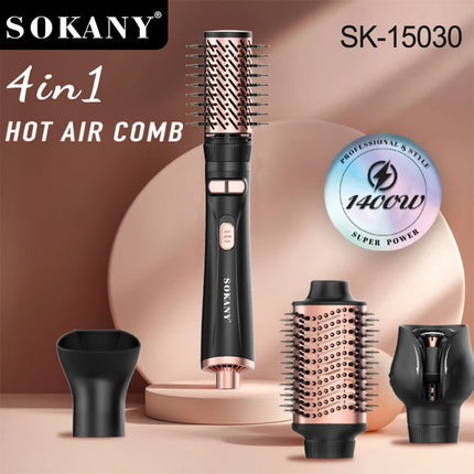 Sokany Professional Hair Straightener 4 in 1 Hot Air Comb
