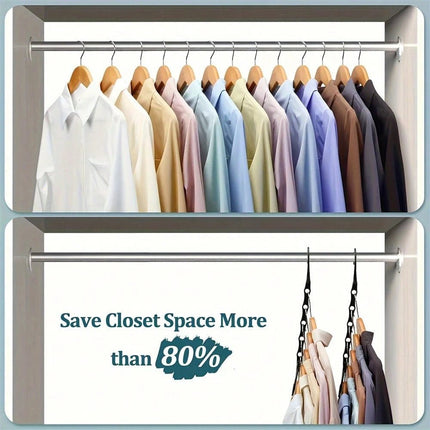 Magic Space Saving Clothes Hanger Black - SmartSouks