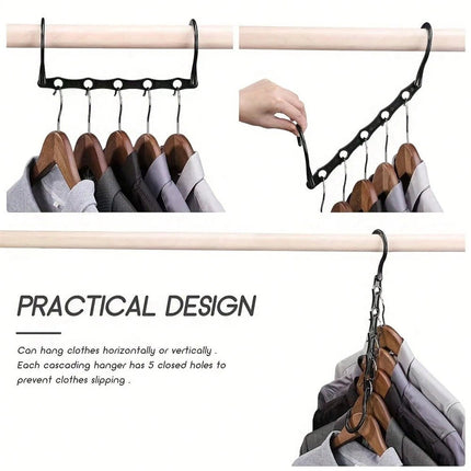 Magic Space Saving Clothes Hanger Black - SmartSouks