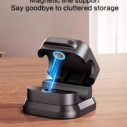Magnetic Cable Organizer Clips Square Black - SmartSouks