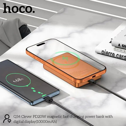 Magnetic Wireless Power Bank Fast Charge PD20W 10000mAh -Orange