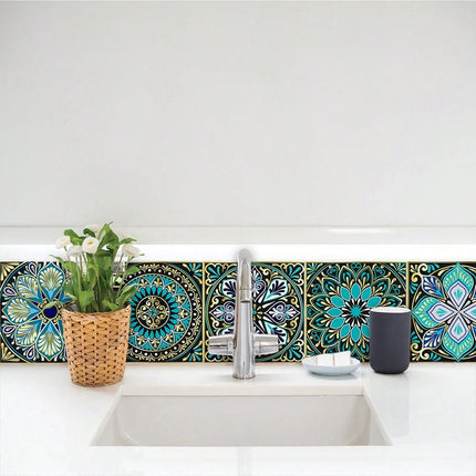 Mandala Floral Tile Wall Stickers 20pcs - SmartSouks