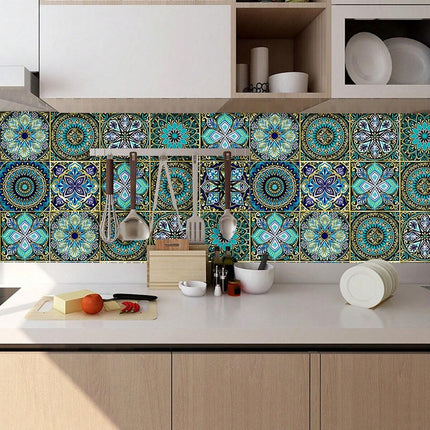 Mandala Floral Tile Wall Stickers 20pcs - SmartSouks