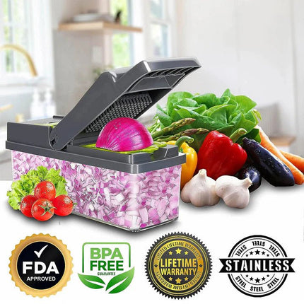 Multifunctional Vegetable Cutter Food Cutter Potato Cutter, Egg Separator Slicer - SmartSouks