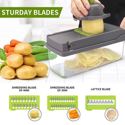 Multifunctional Vegetable Cutter Food Cutter Potato Cutter, Egg Separator Slicer - SmartSouks