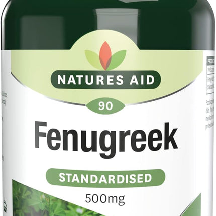 Natures Aid Fenugreek 500mg 90 Capsules - SmartSouks