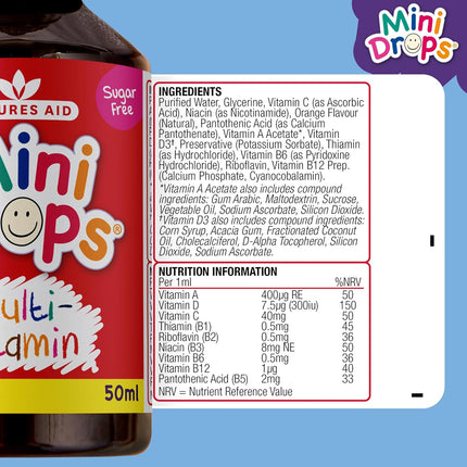 Natures Aid Multi-Vitamin Drops - 50 ml - SmartSouks
