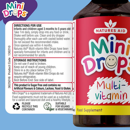 Natures Aid Multi-Vitamin Drops - 50 ml - SmartSouks