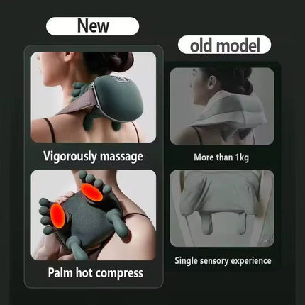 Neck and Back Massager with Heat, 3D Bionic Hand Design - SmartSouks