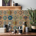 Nordic Floral Tile Wall Stickers 24pcs - SmartSouks