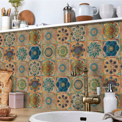 Nordic Floral Tile Wall Stickers 24pcs - SmartSouks