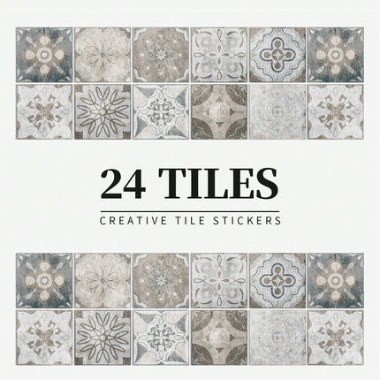 Nordic Home Tile Wall Stickers 24pcs - SmartSouks