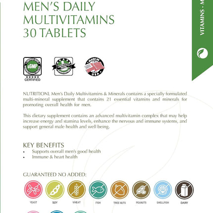 Nutritionl Men’s Multivitamin 30 Tablets - SmartSouks