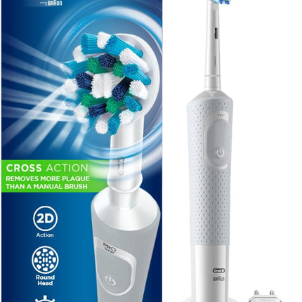 Oral-B Vitality 100 Crossaction Rechargeable Electric Toothbrush White - SmartSouks