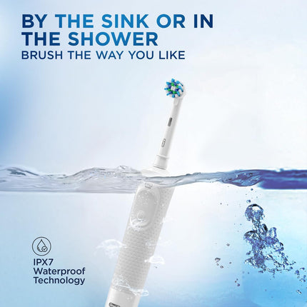 Oral-B Vitality 100 Crossaction Rechargeable Electric Toothbrush White - SmartSouks