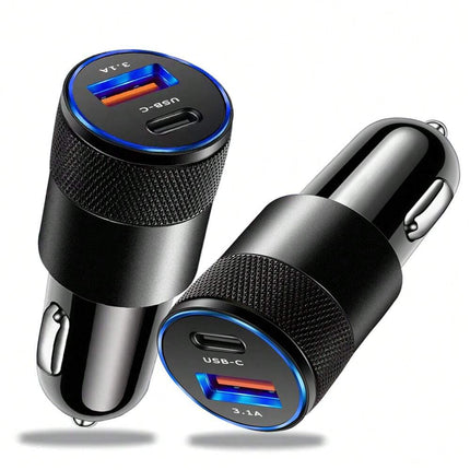 PD Fast Charging Car Charger Black - SmartSouks