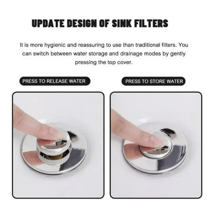 Pop-Up Sink Drain Strainer – Hair Catcher & Anti-Clog Stopper - SmartSouks