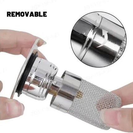 Pop-Up Sink Drain Strainer – Hair Catcher & Anti-Clog Stopper - SmartSouks