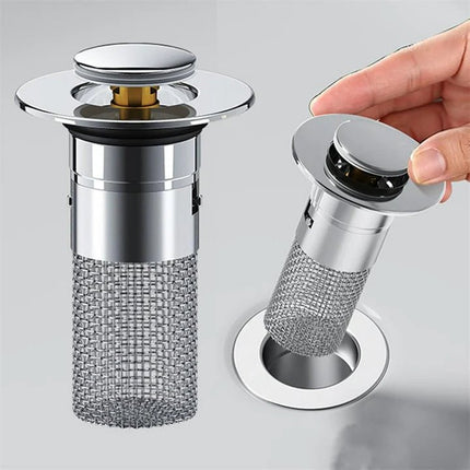 Pop-Up Sink Drain Strainer – Hair Catcher & Anti-Clog Stopper - SmartSouks