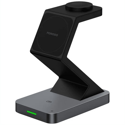 Porodo 4-In-1 Powerdock Wireless Charging Station- BlackWireless Charger
