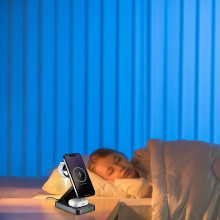 Porodo 4-In-1 Powerdock Wireless Charging Station- BlackWireless Charger