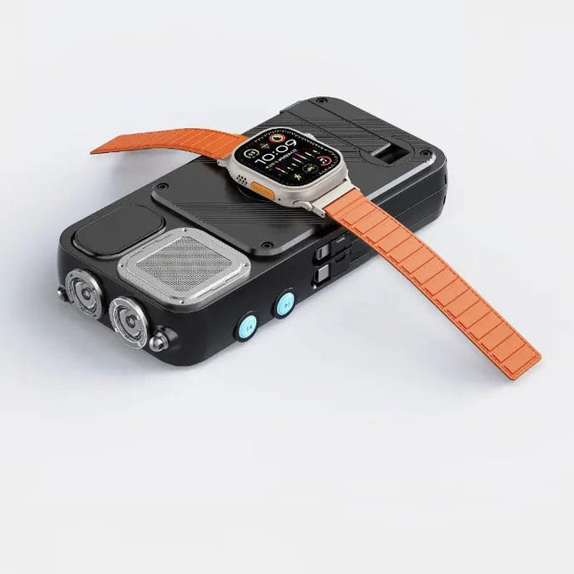 Powerology 16000mAh Solar Power Bank with FM Radio, Speaker & Lights