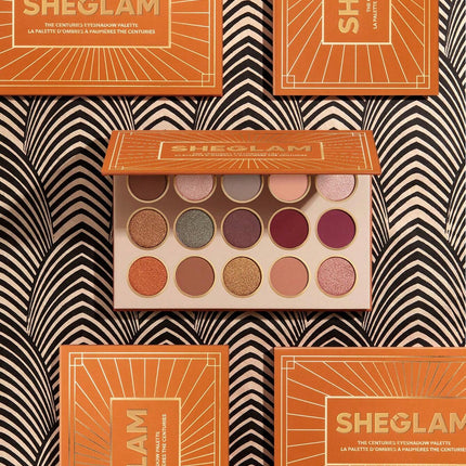 SHEGLAM Centuries Palette 15-Color Matte Shimmer Eyeshadow Palette Neutral And Cool Tones - SmartSouks