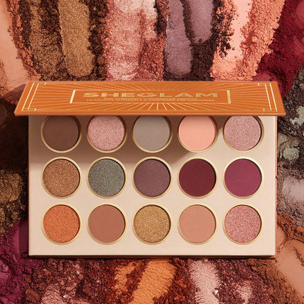 SHEGLAM Centuries Palette 15-Color Matte Shimmer Eyeshadow Palette Neutral And Cool Tones - SmartSouks