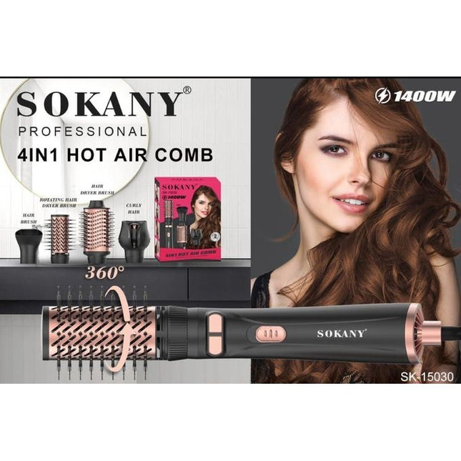 Sokany Professional Hair Straightener 4 in 1 Hot Air Comb - SmartSouks