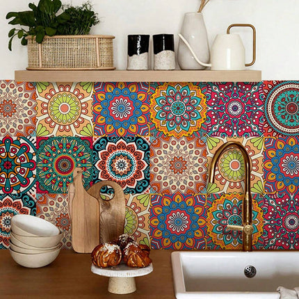 Talavera Style Tile Wall Stickers 30pcs 10x10cm - SmartSouks